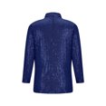 thumbnail image 4 of Olyvenn Womens Sequin Blazer Casual Long Sleeve Open Front Sparkle Blazer Jacket Sequin Cardigan Party Evening Coat Blue 10, 4 of 6