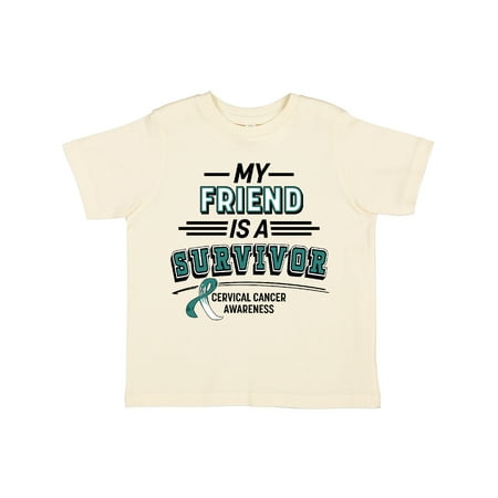 

Inktastic My Friend is a Survivor Cervical Cancer Awareness Gift Toddler Boy or Toddler Girl T-Shirt