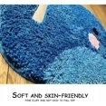 thumbnail image 3 of CHAO Alfombra de baño azul - Alfombra antideslizante con forma de ballena, alfombra absorbente de microfibra lavable, 3 of 5