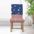 thumbnail image 4 of Xoenoiee Star American Flag Print Dining Room Chair Covers, Stretch Jacquard Parson Chairs Slipcovers 4th of July Decor Removable Washable Chair Seat Protectors for Home, Kitchen, Banquet, 1 Set, 4 of 7