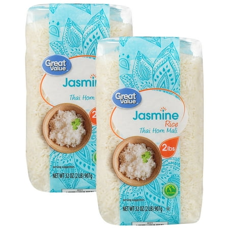 (2 Pack) Great Value Jasmine Rice, 32 oz