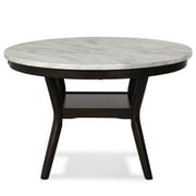 New Classic Furniture Celeste Faux Marble & Wood Dining Table in Espresso