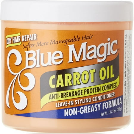 2 Pack - Blue Magic Carrot Oil, Anti-Breakage Protein Complex Leave In Styling Conditioner 13.75