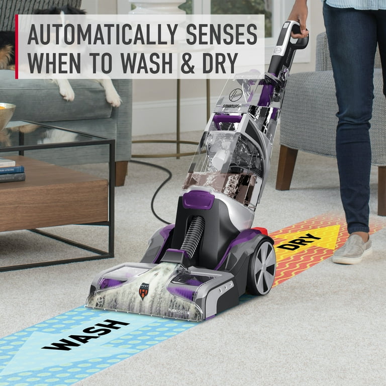 Hoover SmartWash Pet Automatic Carpet Cleaner with Spot Chaser Stain  Remover Wand, Shampooer Machine for Pets, with Storage Mat, FH53050, Purple
