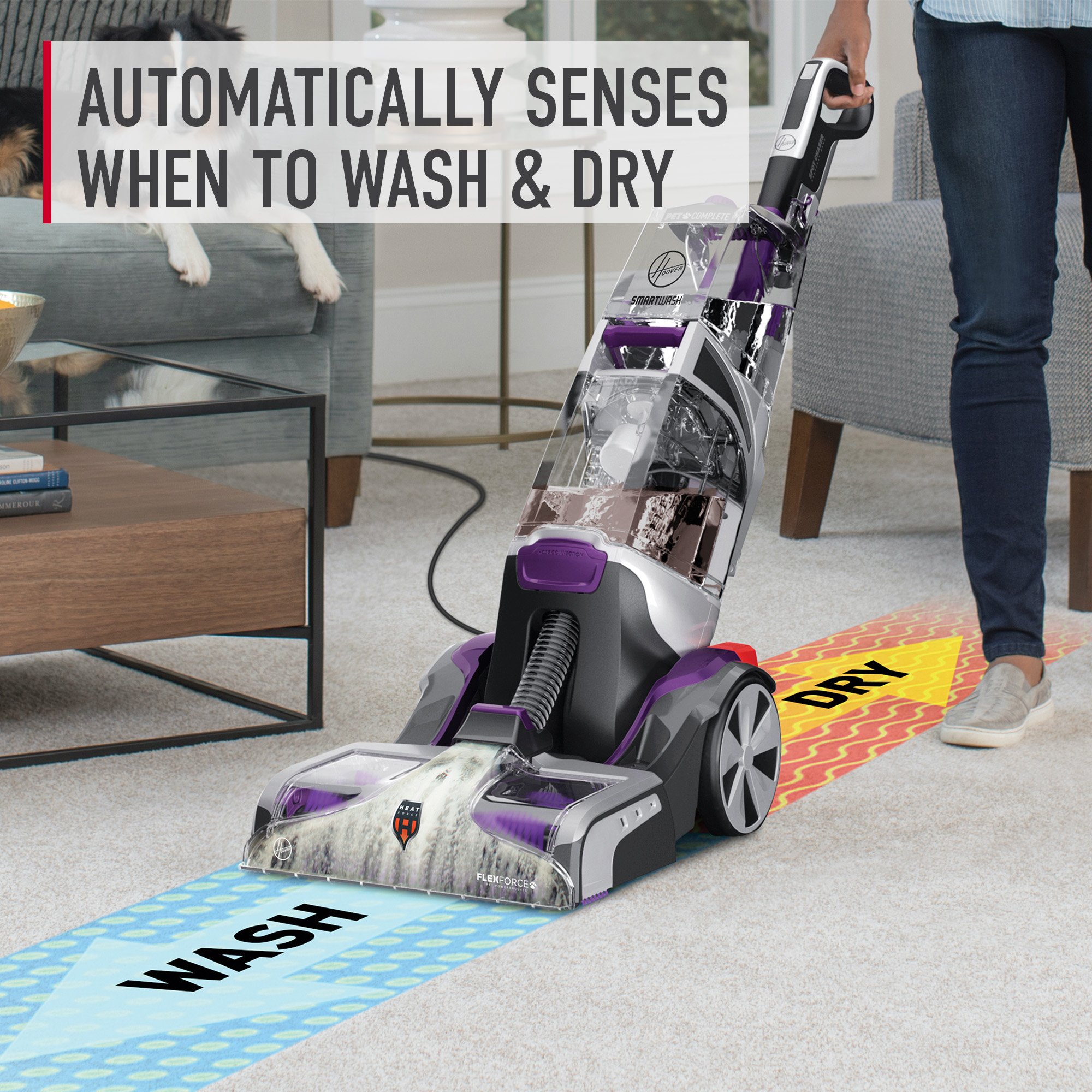 Hoover SmartWash Pet, Complete Automatic Upright Carpet Washer, FH53010 - image 3 of 9