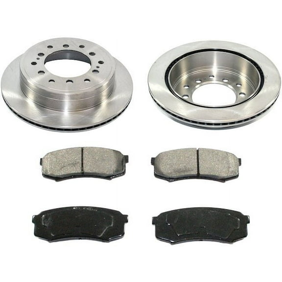 Rear Brake Pad and Rotor Kit - Compatible with 2010 - 2020 Toyota 4Runner 2011 2012 2013 2014 2015 2016 2017 2018 2019