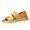 Yellow, variant on Lovskoo 2024 Women's Slip On Flats Sandals Open Toe Open Toe Roman Sandals Rubber Sole Leather Shoes Cozy Sports Shoes Pink