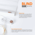 thumbnail image 4 of Persiana enrollable sheer elegance día y noche Blind Factory Text Ivory 1.80m ancho x 2.40 m alto, 4 of 5