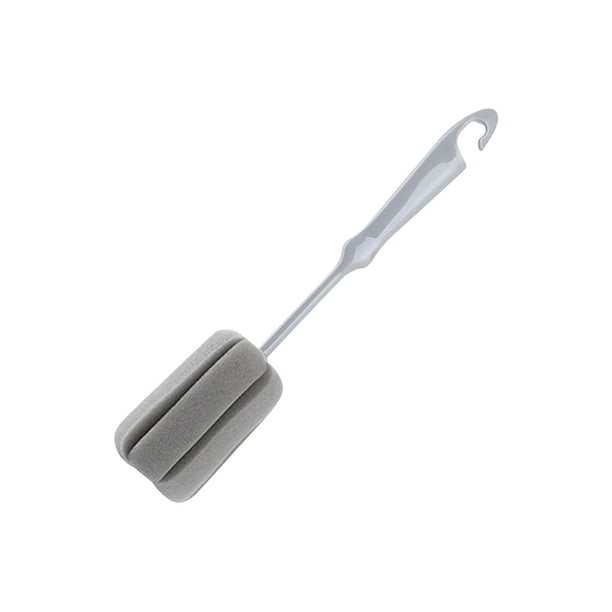 Cepillo de limpieza de esponja para tazas, cepillo para botellas de agua, cepillo reutilizable para lavar botellas Corto