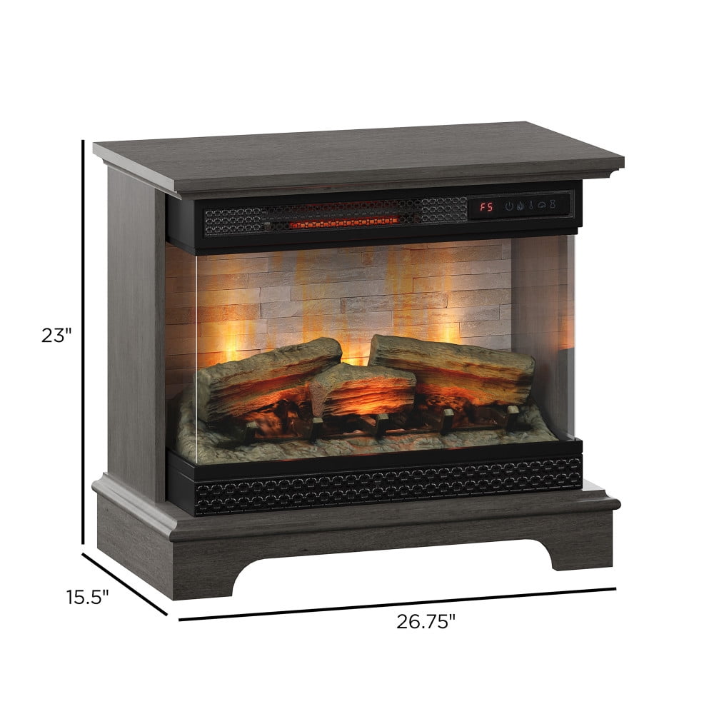 ChimneyFree PanoGlow 3D Infrared Quartz Electric Fireplace, Weathered Gray Sansujyuku sansujyuku.com