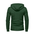 thumbnail image 5 of Caqnni Mens Full Zip Hooded Sweatshirts Solid Color Lightweight Thermal Jacket For Men Fall Leisure Athletic Sweatshirts Jacket (3XL,Green), 5 of 5