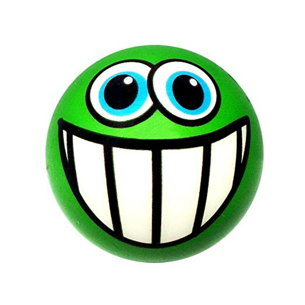 Grinning Green Emoji Ball 2.5"