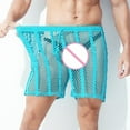 thumbnail image 4 of Mens Underwear Men Casual Fashion Solid Underwear Mesh Striped Breathable Low Waist Briefs, 4 of 5