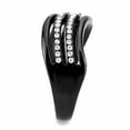 thumbnail image 4 of IP Black(Ion Plating) Stainless Steel Ring with AAA Grade CZ in Clear for Women Style DA126, 4 of 5