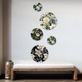 thumbnail image 2 of Designart "Moody Shadowed Serenade I" Floral Round Wall Art Set Of 5 - Black Cottage Living Room Wall Metal Art Set, 2 of 6