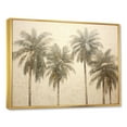 thumbnail image 2 of Designart "Vintage Tranquil Minimalist Tropical Palms I" Palms & Palm Trees Floater Framed Canvas Prints, 2 of 5