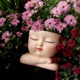 thumbnail image 4 of YAOMOBB Pot de Fleurs Visage Mignon en Résine Pot de Fleurs Visage Bébé Nourrisson Design de Tête Résistant aux Intempéries Jardinière Intérieure et Extérieure pour Légumes et Herbes, 4 of 6