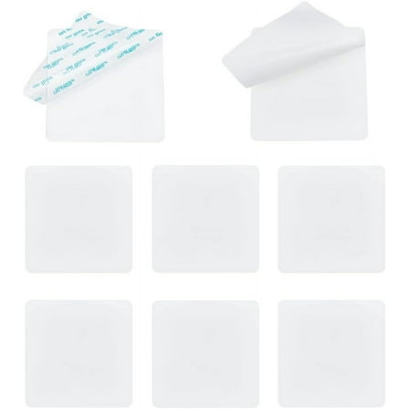 PU Plastic Rug Grippers Adhesive Non-Slip Carpet Fixing Floor Stickers Square White 10.5x10.5x1mm 8pcs/set