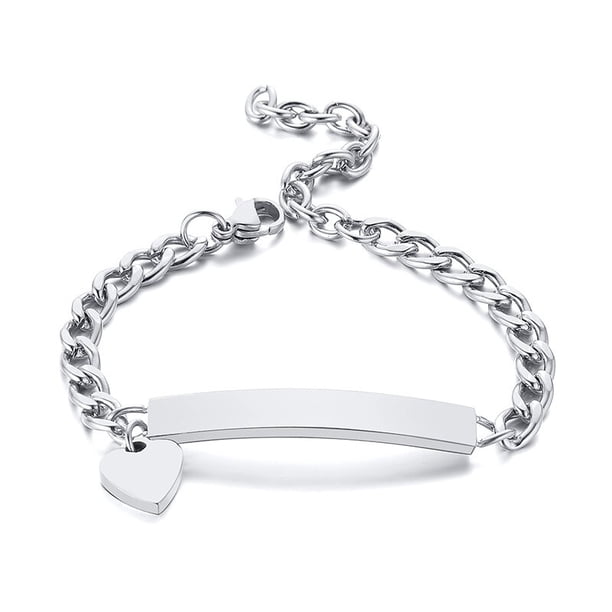 Personalice la pulsera del nombre del bebé Cadena Figaro Brazalete suave Enlace Tono dorado No se desvanece Joyería de seguridad 12 cm a 15 cm Tan Jianjun unisex