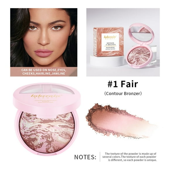 EARKITY Deals Matte Monoi Butter Bronzer, Matte Bronzer, Powder Face Matte Makeup, heatproof, Transfer, humidity and sweatproof, Lightweight, Blends Easily, Contours Cheeks,All-Day Wear