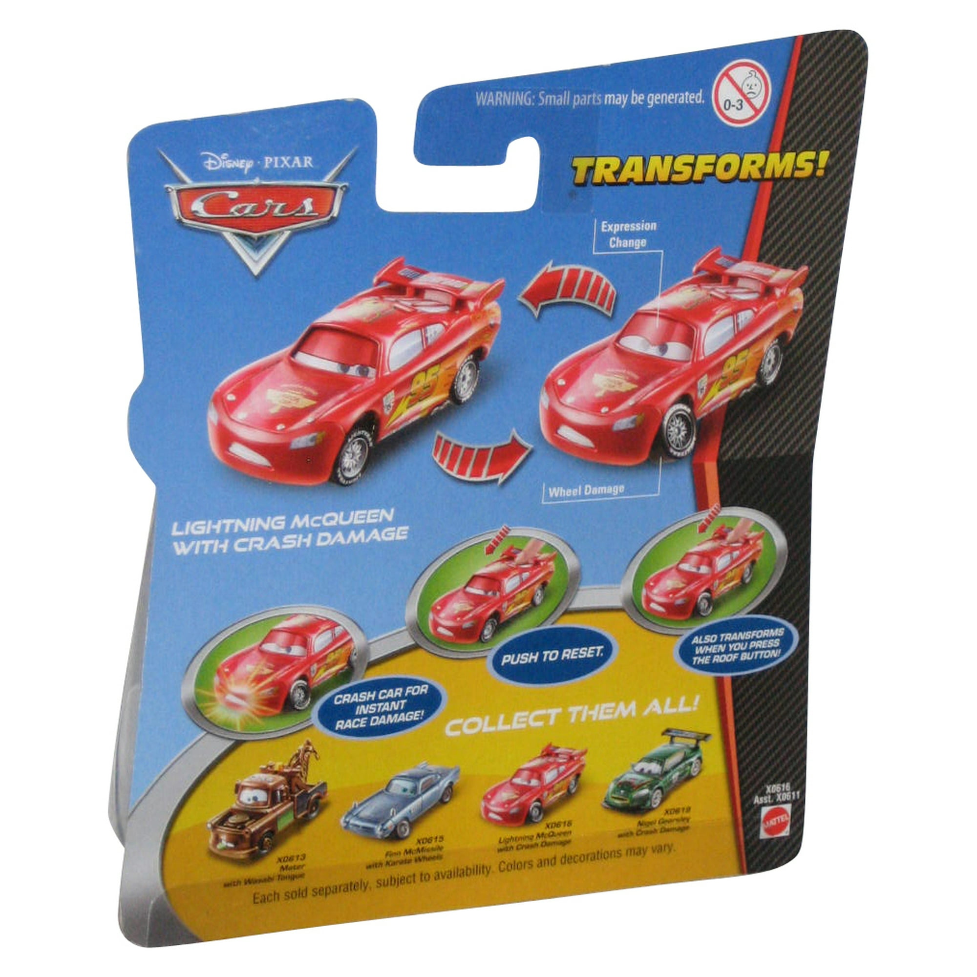 Lightning mcqueen crash toy on sale