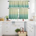 thumbnail image 3 of Teal Blue Gradient Ocean Kitchen Curtains Valances and Tiers Set of 3 Gradient Glowing Horizon Sky Scenery Retro Tier Curtains and Valance with Rod Pocket for Small Windows, 27.5"x24", 3 of 9