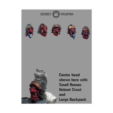 Secret Weapon Miniatures Head Swaps - Oni Mask w/Helmets New