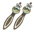 thumbnail image 2 of Alpaca Set of Vintage Copper Crown-Shaped Bookmarks - Stainless Steel Book Accessories for Readers and Book Lovers, Pack of 2, 2 of 5