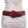 thumbnail image 3 of 2 Inch Wide Genuine Leather Braided Woven Round Belt, 3 of 3