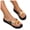 Black, variant on Women's Lightweight Floral Flip Flops Low Platform Tong Sandals Casual Slip On Beach Slippers Non Slip Walking Shoes Black Size 8