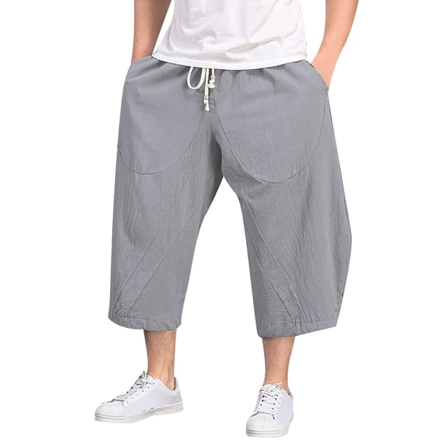 Men's Casual Pants for Everyday Comfort and Easy Mobility with Practical Pockets Mid Rise Fit Relaxed Wide Leg Design and Durable Fabric