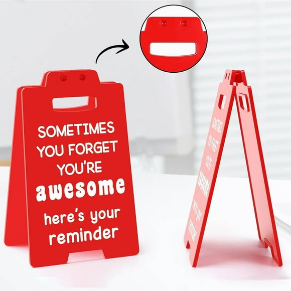 Home Office Desks,Office Decorations for Work,Funny Office Signs Motivational Office Signs Red Motivational Reminder Sign Desk Decoration Acrylic Desk Sign with Sayings for Female Male Colleagues