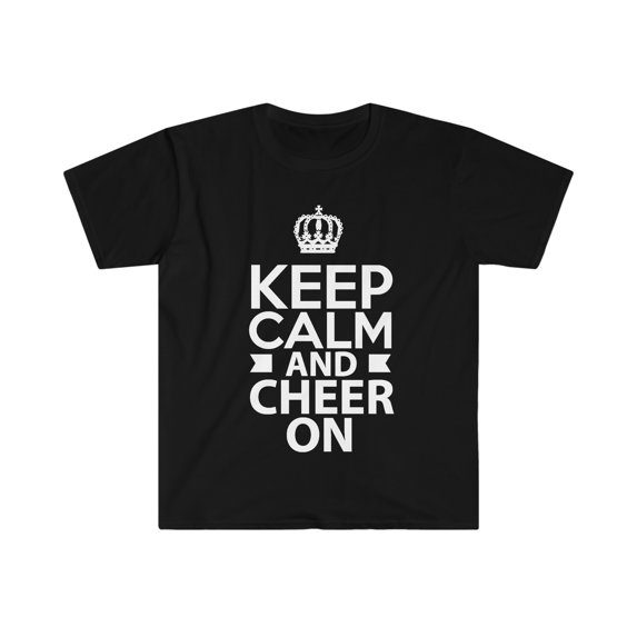 Keep Calm and Cheer On Unisex T-shirt S-3XL Cheerleader Dancer Gift