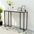 thumbnail image 2 of Wisfor Table Console Moderne en Faux Marbre, Table d'Appoint pour Sofa, Table de Couloir et de Vestibule, 39.4x11.8x30.9 Pouces, 2 of 11