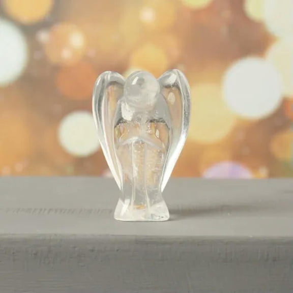 EOEMY Natural Healing Quartz Crystal Carved Angel Stone Fairy Immortals Mineral Decor-1Pc-Clear Quartz Stone