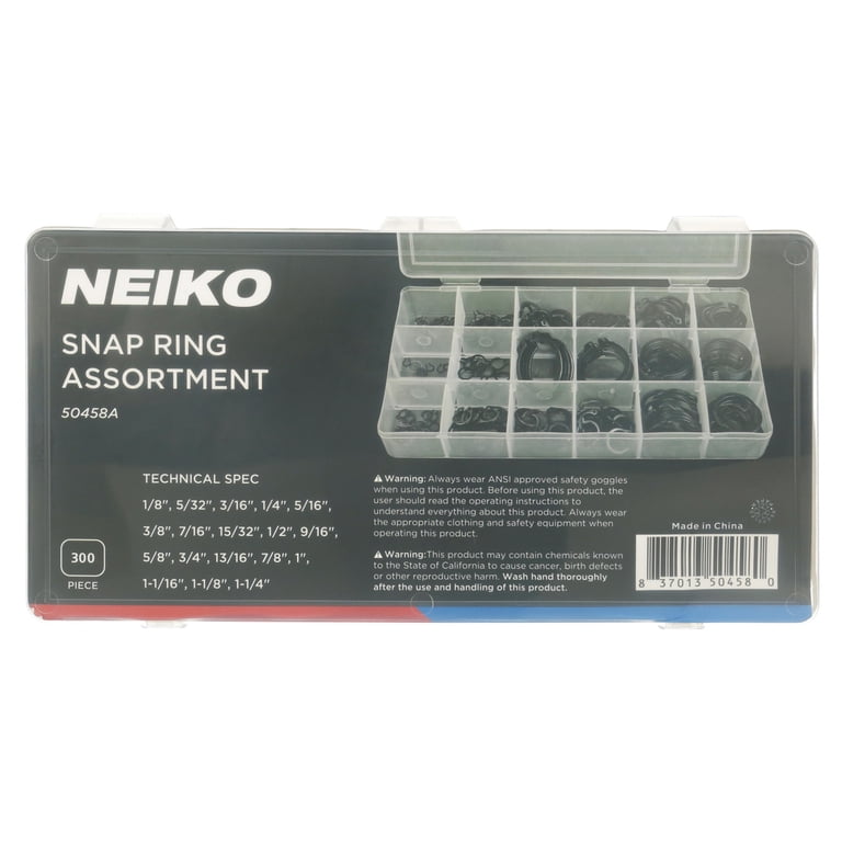 Set Anelli Di Ritenzione NEIKO 50458A - 300 Pezzi In 18 Misure Per Officina - Foto 2