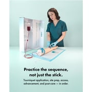 Anatomy Lab Venipuncture & IV Practice Simulation Arm Kit — Realistic Phlebotomy & IV Training Model for Nursing, EMT & Medical Students — Reusable Clinical Skills Trainer - Light