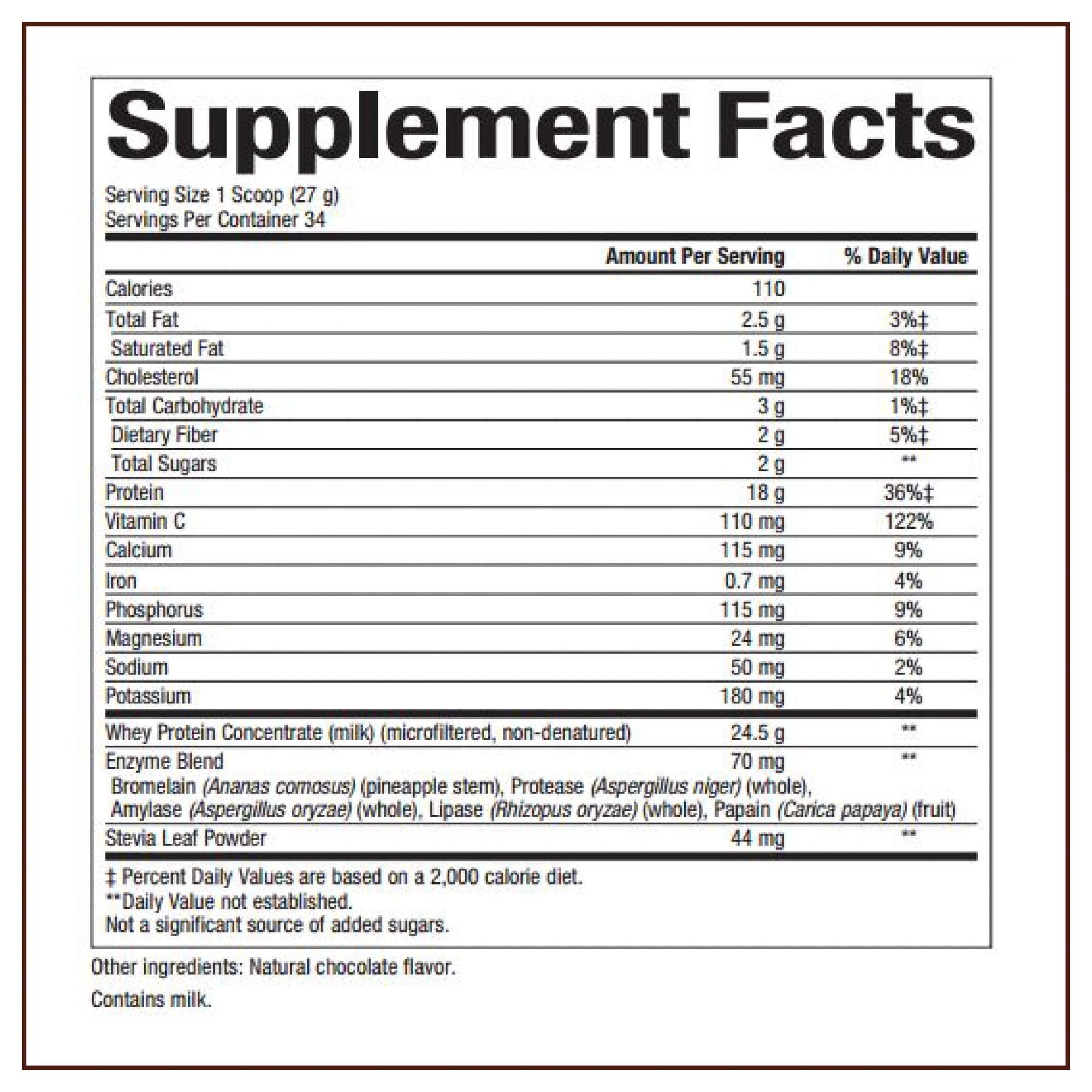 Natural Factors Whey Factors, Grass Fed Whey Protein Concentrate, Aids Muscle Development and Immune Health, Double Chocolate, 2 lb