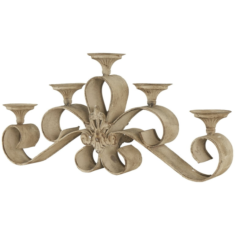 DecMode 5 Holder Gray Metal Candelabra - Walmart.com DecMode 5 Holder Gray Metal Candelabra - Walmart.com