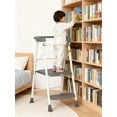 thumbnail image 3 of HBTower Kids Step Stool, 2-Step Toddler Tower with Safety Rail, Gray, 3 of 10