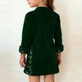 thumbnail image 4 of Gytharion Kids Velvet Dresses for Girls 5-14 Years, Soft Comfy Long Sleeve Lapel Shirt Dress Little Girls Elegant Glitter Sequin Evening Party Mini Dresses, 4 of 4