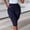 Dark Blue, variant on Cotton Linen Shorts for Women Plus Size Drawstring Elastic Waist Summer Beach Vacation Bermuda Shorts with Pockets
