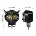 thumbnail image 2 of Motorcycle LED Spotlight Auxiliary Fog Light High/Beam Headlight Driving Lamp Super Bright Light for Bikes Scooters, 1pc, 2 of 6