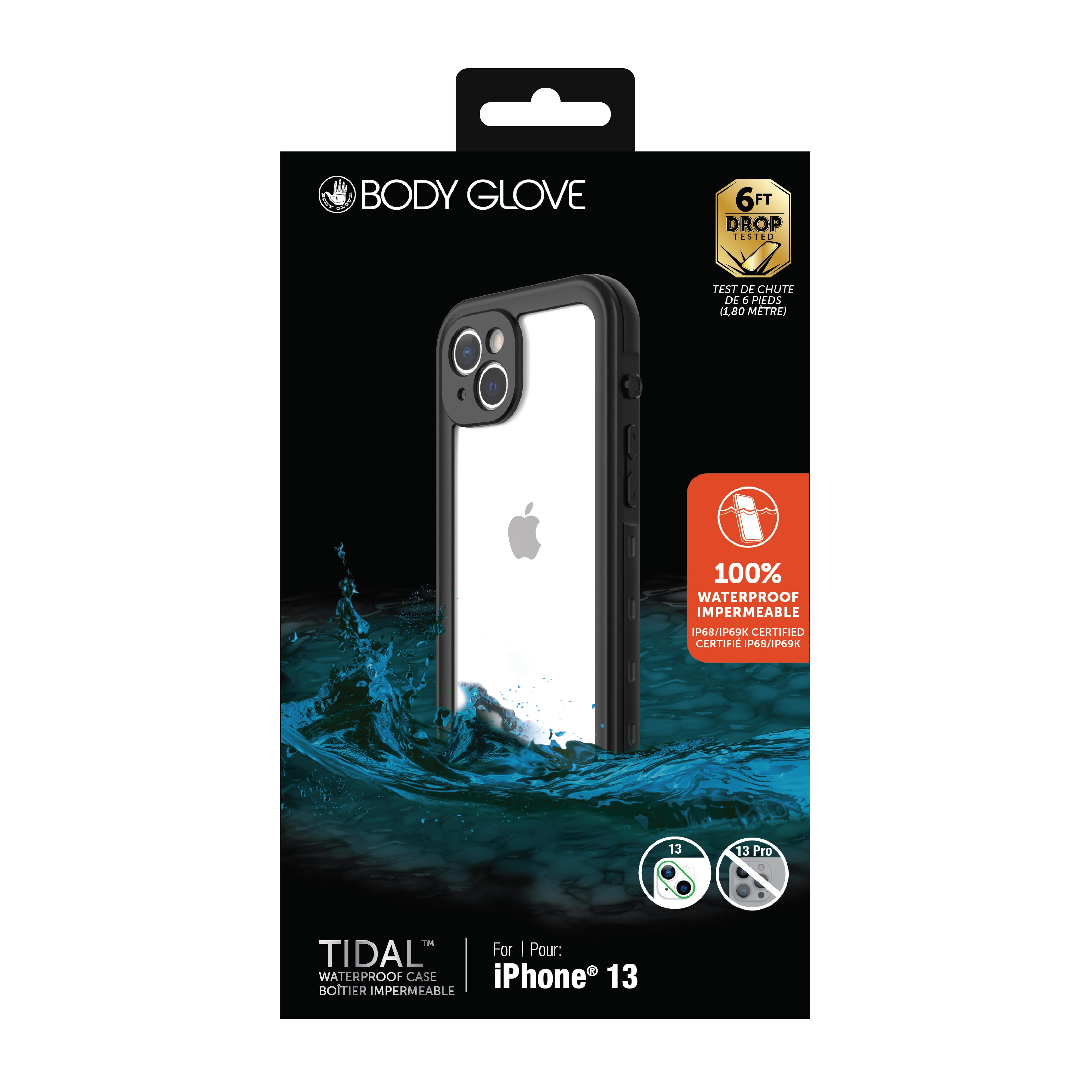 Body Glove Tidal Waterproof Case for iPhone 13, 360° Protection from the Elements