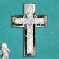 thumbnail image 1 of Decoración de pared GIMORRTO, cristal de diamante triturado con forma de cruz espejada, 1 of 8