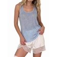 thumbnail image 3 of Womens Sweater Vest Boho Summer Tops Cropped Coverup Knit Sleeveless Fit Casual Outfits M, 3 of 9