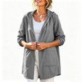 thumbnail image 3 of Vinsonshop Women's Lightweight Rain Coat Waterproof Windproof Hooded Windbreaker Outdoor Fishing Camping Casual Everyday Outerwear Apparel Gray S, 3 of 3