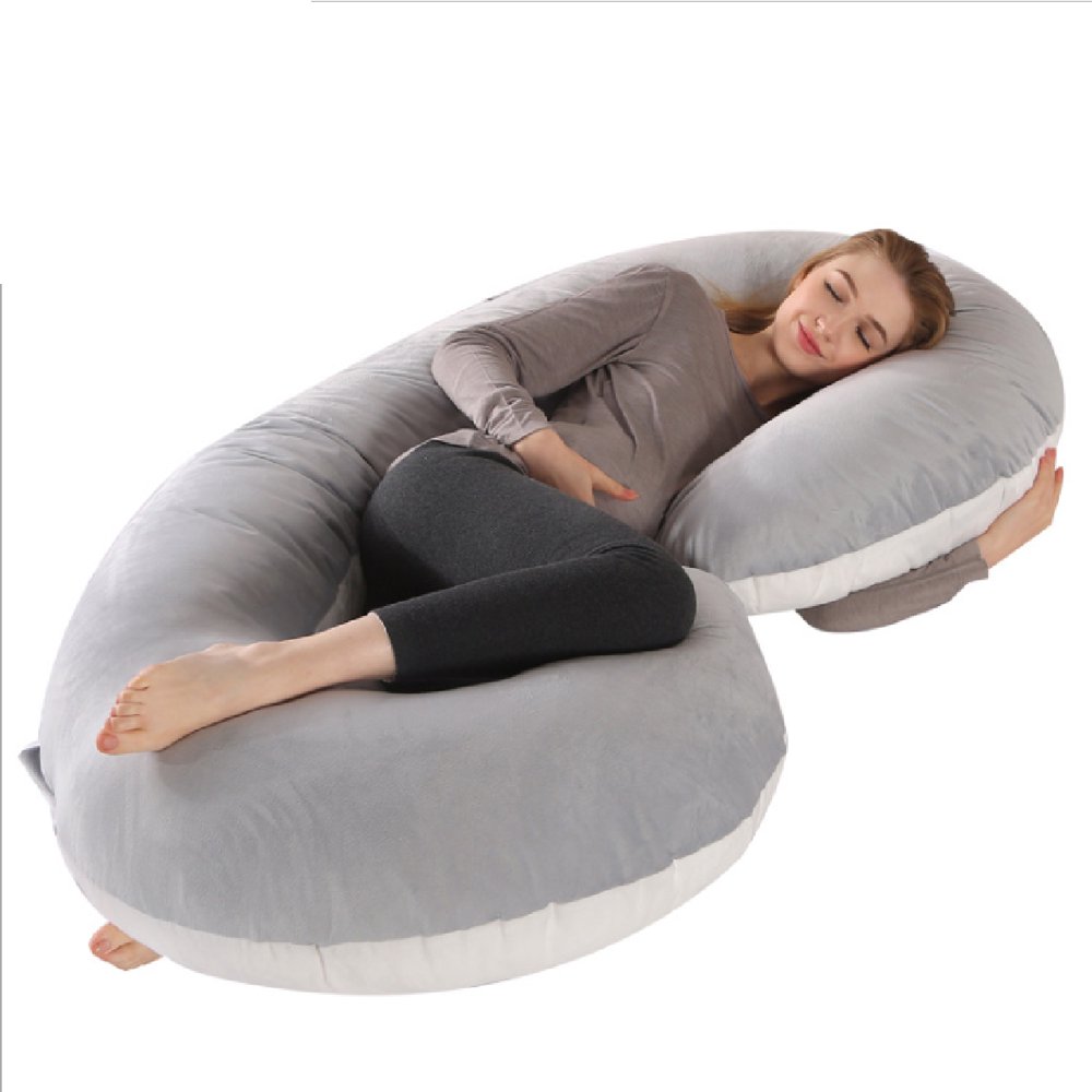 C/U/J Shaped Full Body Pregnancy Pillow, Maternity Body Pillow for