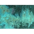 thumbnail image 1 of Ahgly Company Indoor Rectangle Oriental Turquoise Blue Industrial Area Rugs, 4' x 6', 1 of 4