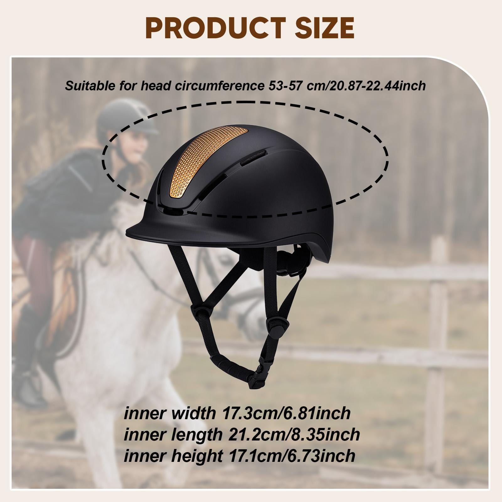 Equestrian Helmet Horse Riding Hat Adjustable Chin Straps PC EPS Material for Outdoor Sports Adults
